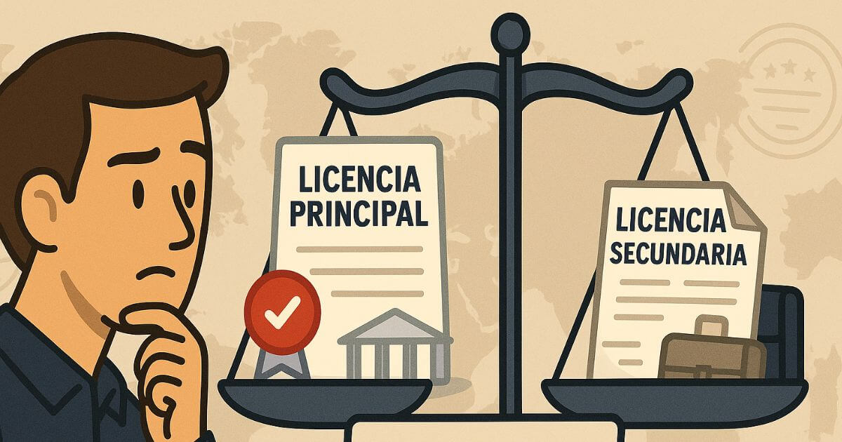 Qu&eacute; es: Licencia Principal y Licencia Secundaria en un Broker